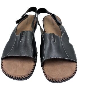 Naturalizer‎ Rollin Sandals Black Leather Comfort Casual Women's 10M Adjustable